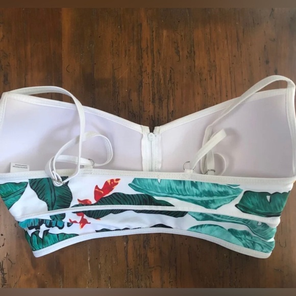 Tropical matching two piece bikini swimsuit set. Padded & zipper top NWOT⚡️SALE - Picture 5 of 12